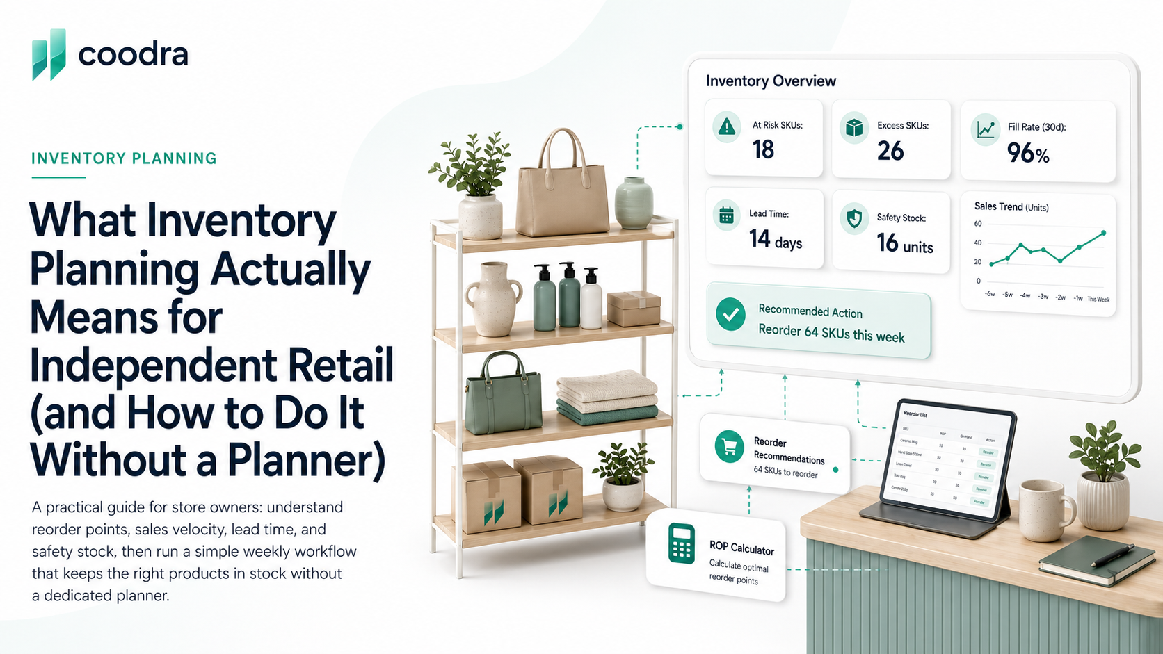 Weekly inventory planning workflow for independent retailers using POS data
